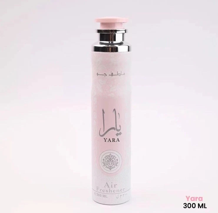 Ambientador Yara 300 ml de Lattafa Room Spray Aerosol Original Hecho en Emiratos Árabes Unidos Foto 2 de 4
