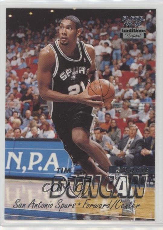 1997-98 Fleer Crystal Tim Duncan #201 Rookie RC HOF