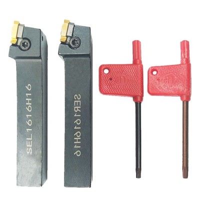 5 8in 2PCS CNC Lathe Carbide Indexable Threading Turning Tool Holder SER1616H16