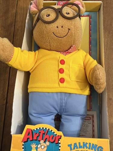 Cartone animato 17" Playskool Marc Brown's Talking Arthur 1997 vintage nuovo in confezione - Foto 3 di 8
