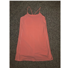 Athleta Girl Pink Solid Sleeveless Romper, Adjustable Straps, L/12