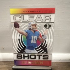 2021 Panini Illusions Justin Herbert Clear Shots NFL Chargers Football Card