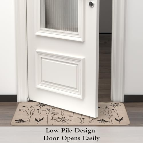 3 PCS Kitchen Rugs Set, Flowers Non Slip Kitchen Mats for Floor, Waterproof - Picture 6 of 6