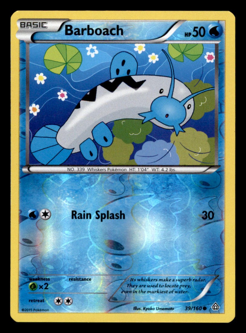BARBOACH 39/160 COMMON PRIMAL CLASH POKEMON REVERSE HOLO LP