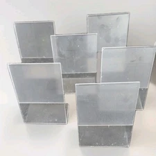 Dazzling Displays 6 Pack!! Acrylic 4" x 6" Slanted Sign Holders