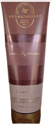 Bath & Body Works Aromatherapy Comfort  Vanilla + Patchouli Body Cream 8 oz