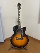 Epiphone EJ-200SCE/VS Acoustic Guitar Sunburst With Dual Outputs And Preamp