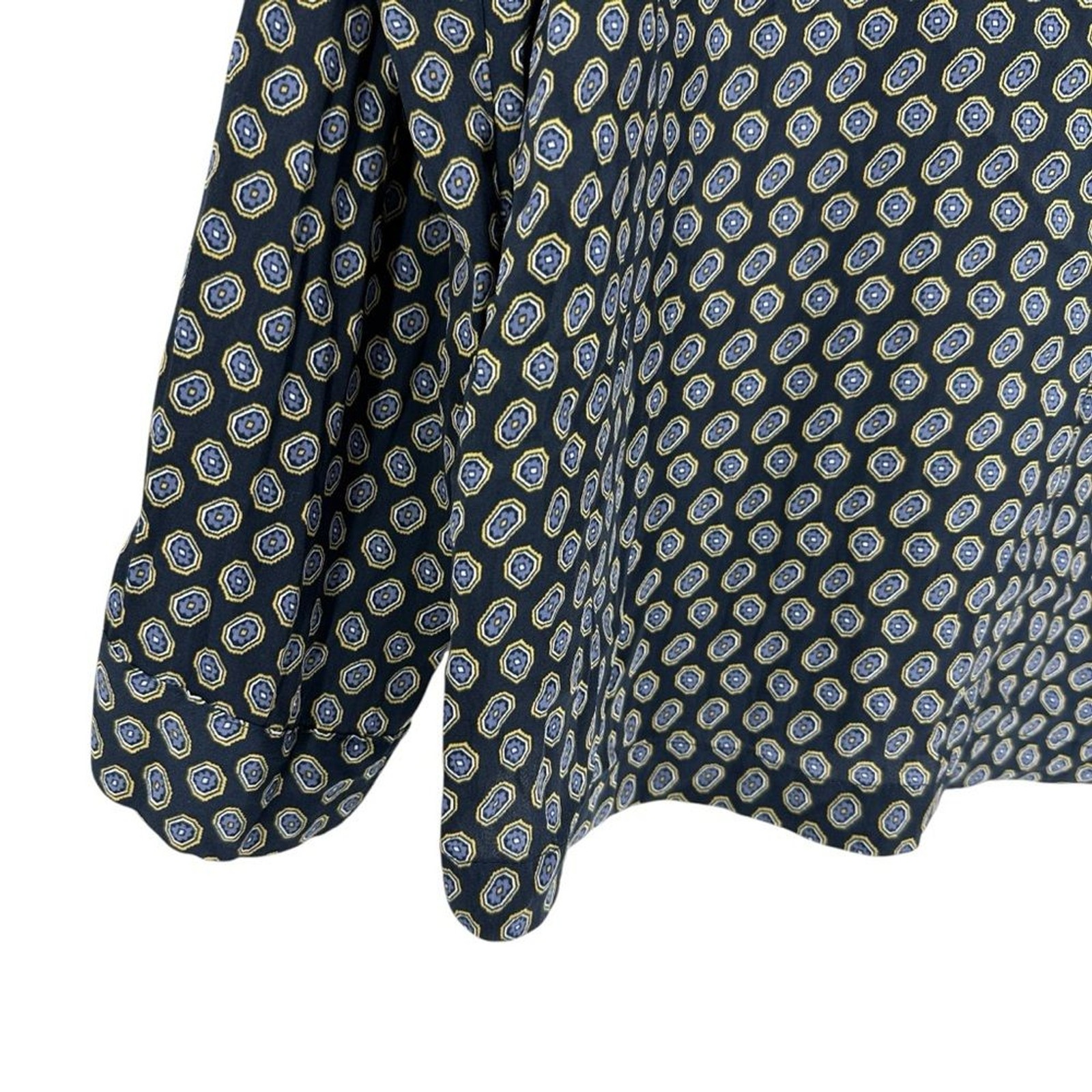 Something Navy Button-Down Blouse Size Medium - image 9