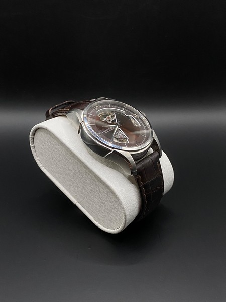 Hamilton Jazzmaster Open Heart Auto H325651 Brown Leather Sapphire Ausstellung