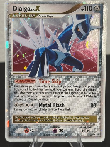 Dialga LV.X DP17 Holo Partial Swirl Black Star Promo Pokemon 2008 MP