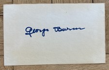 George Burns Signed 1st Day Cover AUTO Over 1000 First Day Auto's 4 sale