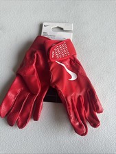 Nike Alpha Batting Gloves Adult Unisex Red/Red/White Size Large  INV315 