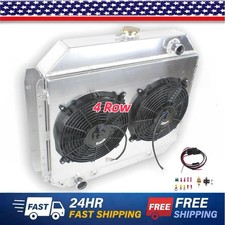 Aluminum 4row Radiator Shroud Fanrelay For Ford Bronco F100 F150 F250 1966-1979 Aluminum 4row Radiator Shroud Fanrelay For Ford Bronco F100 F150 F250 1966-1979