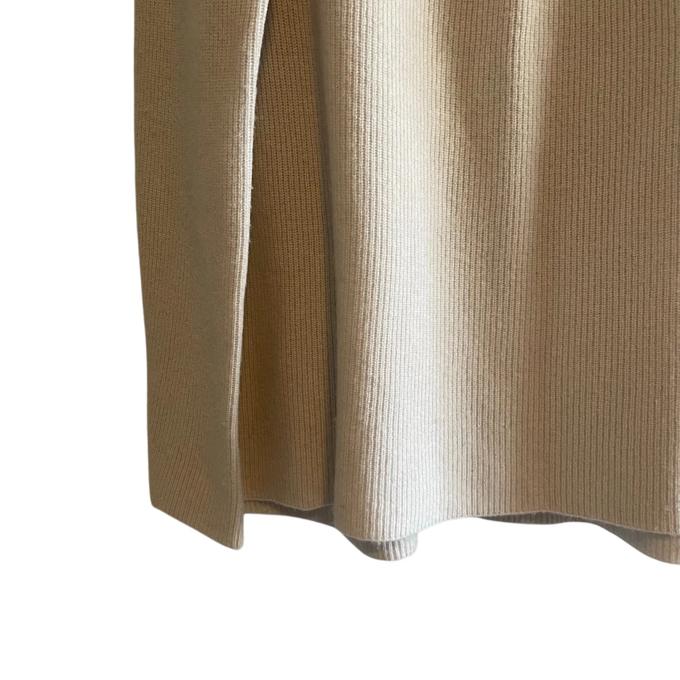 Vince 100% Cashmere Sweater Ribbed Mock Neck Cream Women's Size Medium - Image 3 of 4