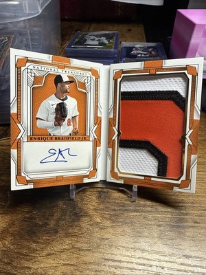 2024 Panini National Treasures Enrique Bradfield Jumbo Patch Auto #1/35 Orioles