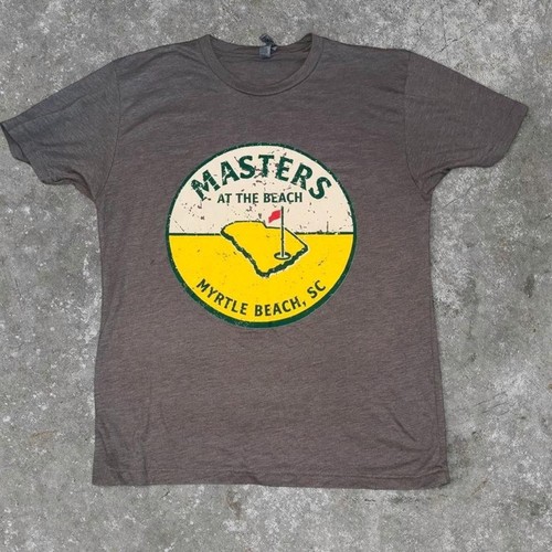 Myrtle Beach Masters Mens Medium Gray T Shirt Golf Tournament Graphic Tee