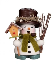 NEW IN BOX - Ulbricht Mini Snowman w/Aviary - German Smoker/Incense Burner 1-689