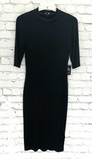 Express Womens Black Sweater Dress Size S NWT Ribbed Half Sleeve