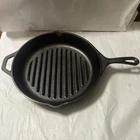 Vintage Lodge Cast Iron Skillet Griddle Broiler Fryer Pan Dual Spout 11" USA 9TB