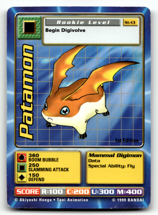 Digimon Digi Battle - Patamon St-13 - 1st Edition - Series 1 Starter