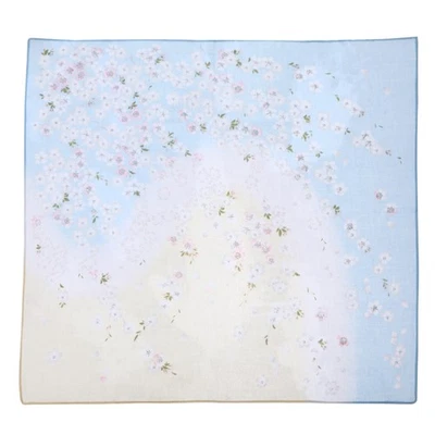 Serviette de poche pour femme, mouchoir imprimé fleurs de cerisier de style - Photo 1/4