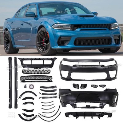 Fit 2015 - 2023 Dodge Charger Widebody Kit Front and Rear Bumper Set
