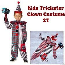 Spirit Halloween trickster clown cosplay Halloween costume outfit accessories 2t