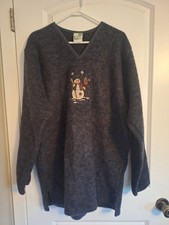 Vintage Art Unlimited Large Blue Sweatshirt Snowman