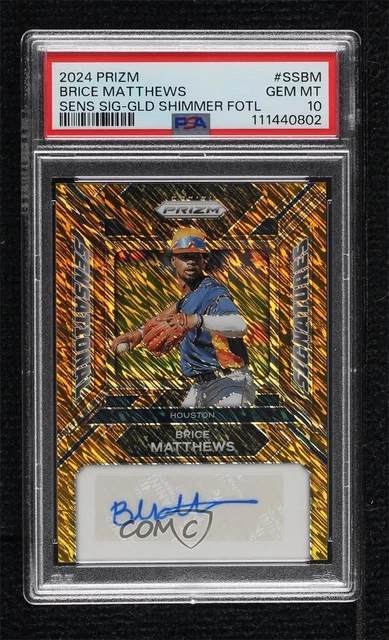 2024 Panini Prizm FOTL Gold Shimmer /4 Brice Matthews #SS-BM PSA 10 GEM MT Auto