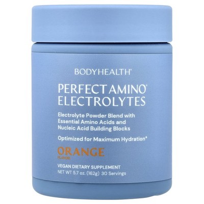 BodyHealth, Perfect Amino  Electrolytes, Elektrolyte, Orange, 162 g (5,7 oz.)