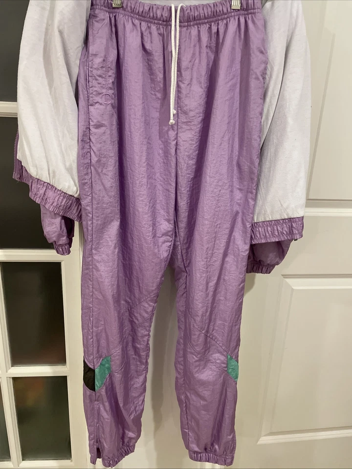 Chándal cortavientos Sergio Tacchini talla 4 para mujer púrpura vintage 2 piezas Foto 3 de 4