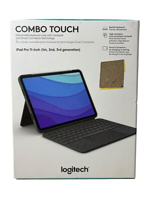 Logitech Combo Touch Keyboard Case for 11 inch iPad Pro 1st 2nd 3rd Gen GREY