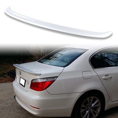 Painted ABS Rear Trunk Spoiler For BMW 5-Series E60 Sedan Alpine White 300