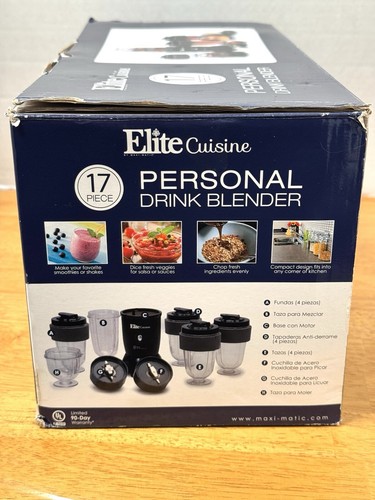 Maxi-Matic Elite Cuisine 17-Piece Blender - Black, 300W. New - 第 4/9 張圖片