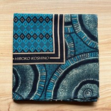 HANDKERCHIEF JAPAN MEN'S POCKET SQUARE VINTAGE GEOMETRIC COTTON 17" B0757