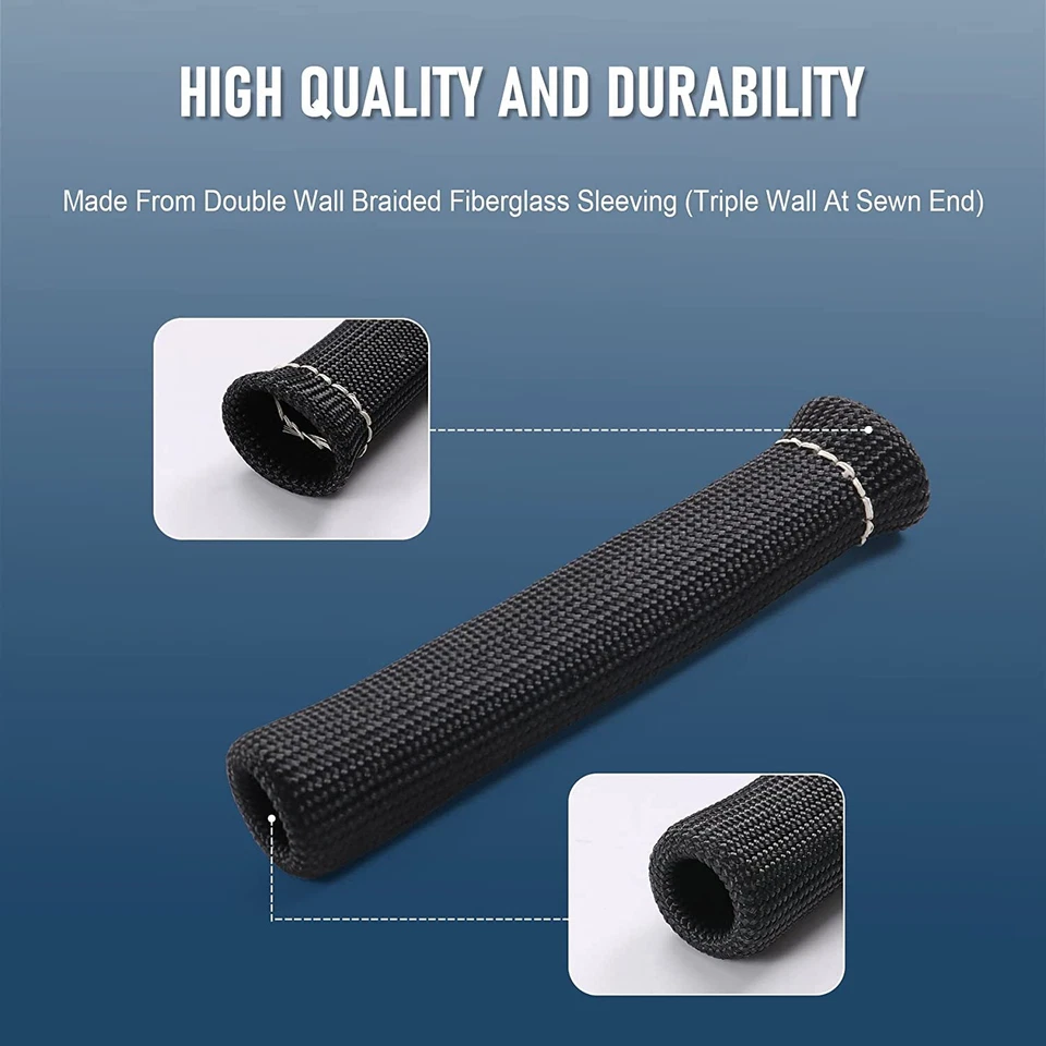 8 ШТ. 2500° СВЕЧА ЗАЖИГАНИЯ ПРОВОД БОТИНКИ ТЕПЛОЗАЩИТНЫЙ ЭКРАН ЗАЩИТНЫЙ РУКАВ ДЛЯ SBC BBC OEM - Изображение 3 из 4