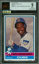 1976 TOPPS LOA # 640 BILL MADLOCK PROOF BGS 9 MAC SOLO FINEST GRADE $350 CARD *