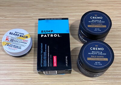 Lot of Beard Care Cremo Beard & Scruff Cream + Bump Patrol + Beard Balm