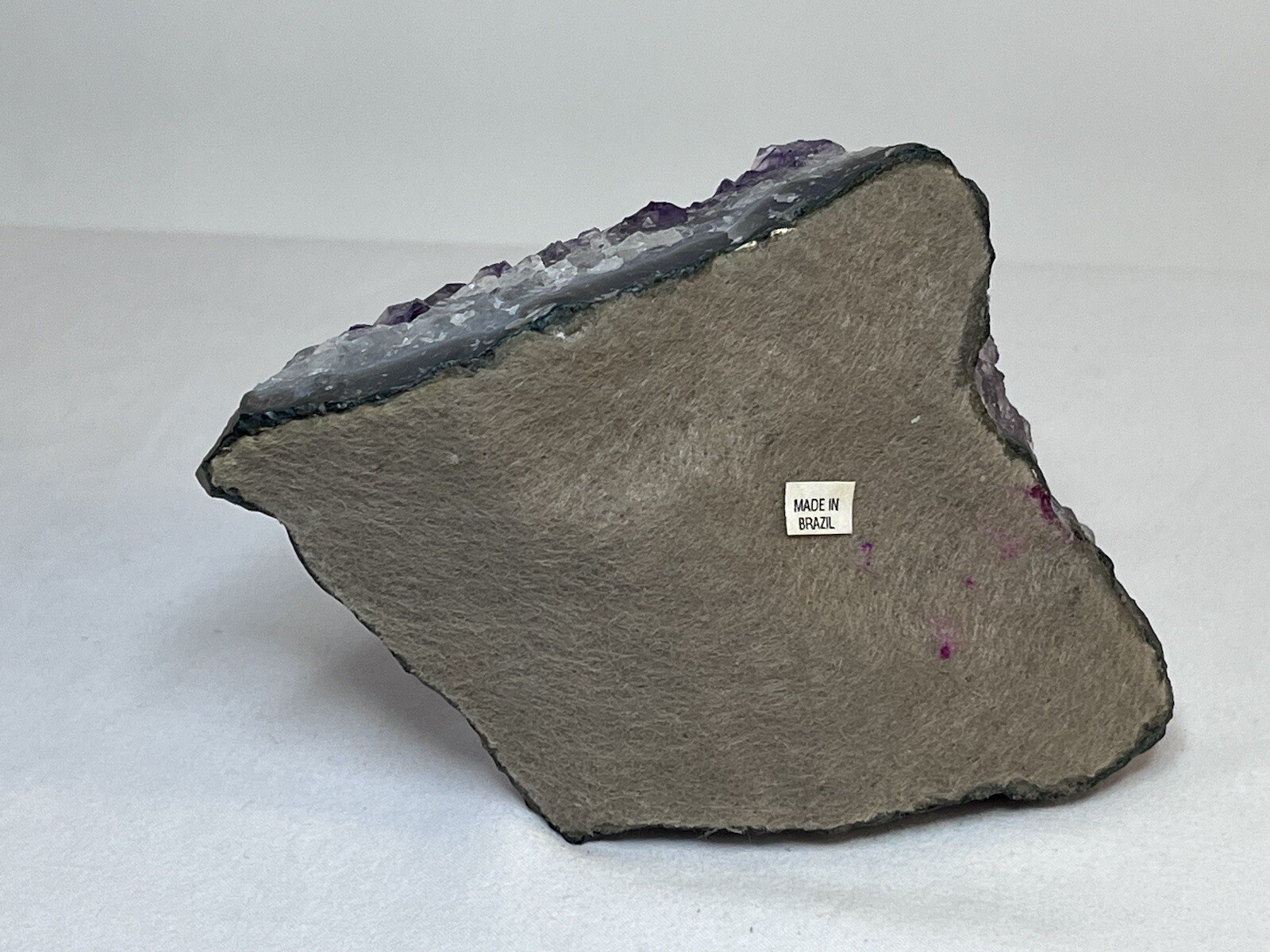 Vintage Natural Amethyst Crystal Geode Cluster Tea Light Votive Candle Holder