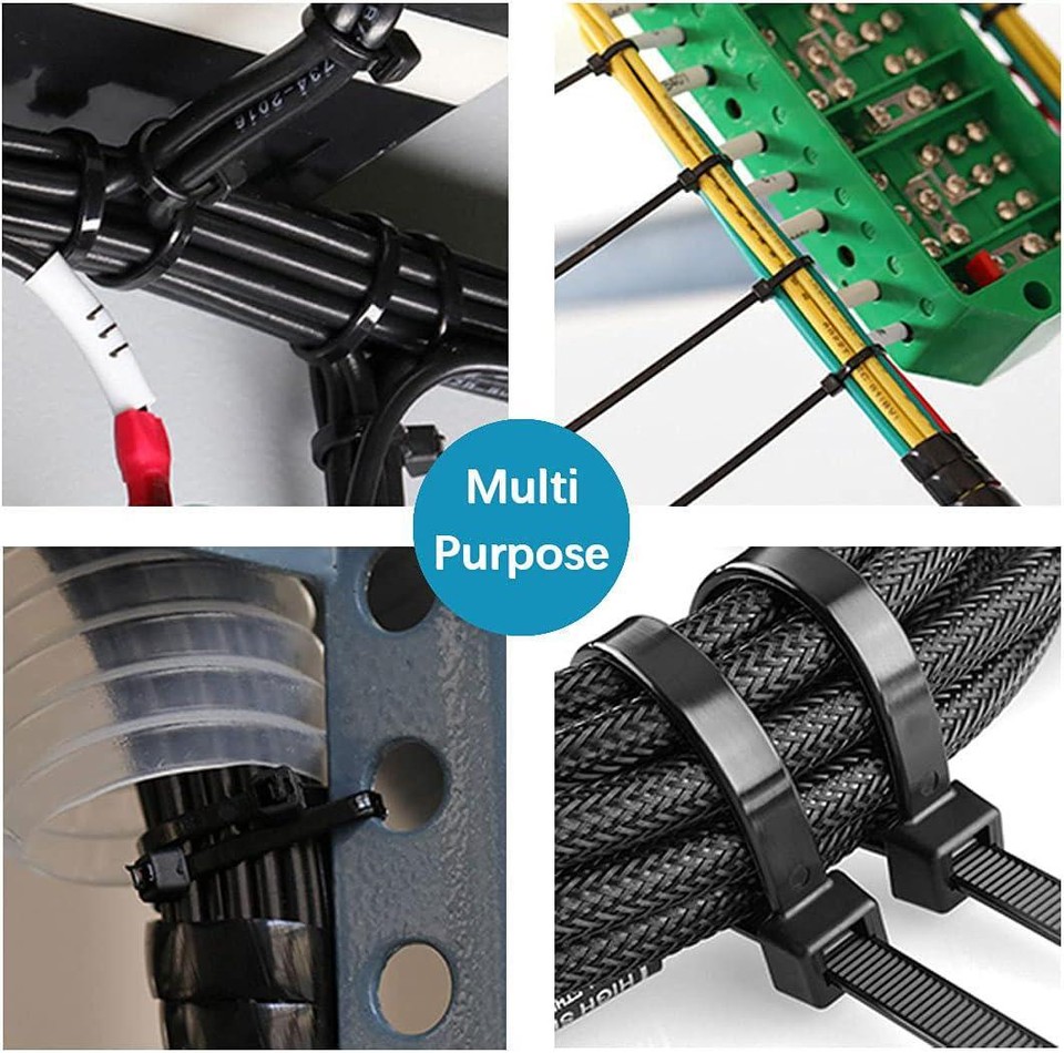 100 Pack 12 Inch Black Heavy Duty Zip Ties Thick Cable Ties With 120