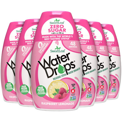 Sweetleaf Water Drops, Raspberry Lemonade   Sugar-Free Water Enhancer Drops, Ste