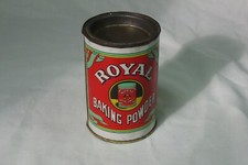 Blechdosen-Rarit&auml;t-Royal Baking Powder mit F&uuml;llung ca. 10x7 cm