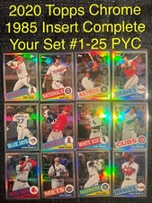 2020 Topps Chrome Baseball 1985 TOPPS INSERT Card You Pick Complete Your Set PYC
