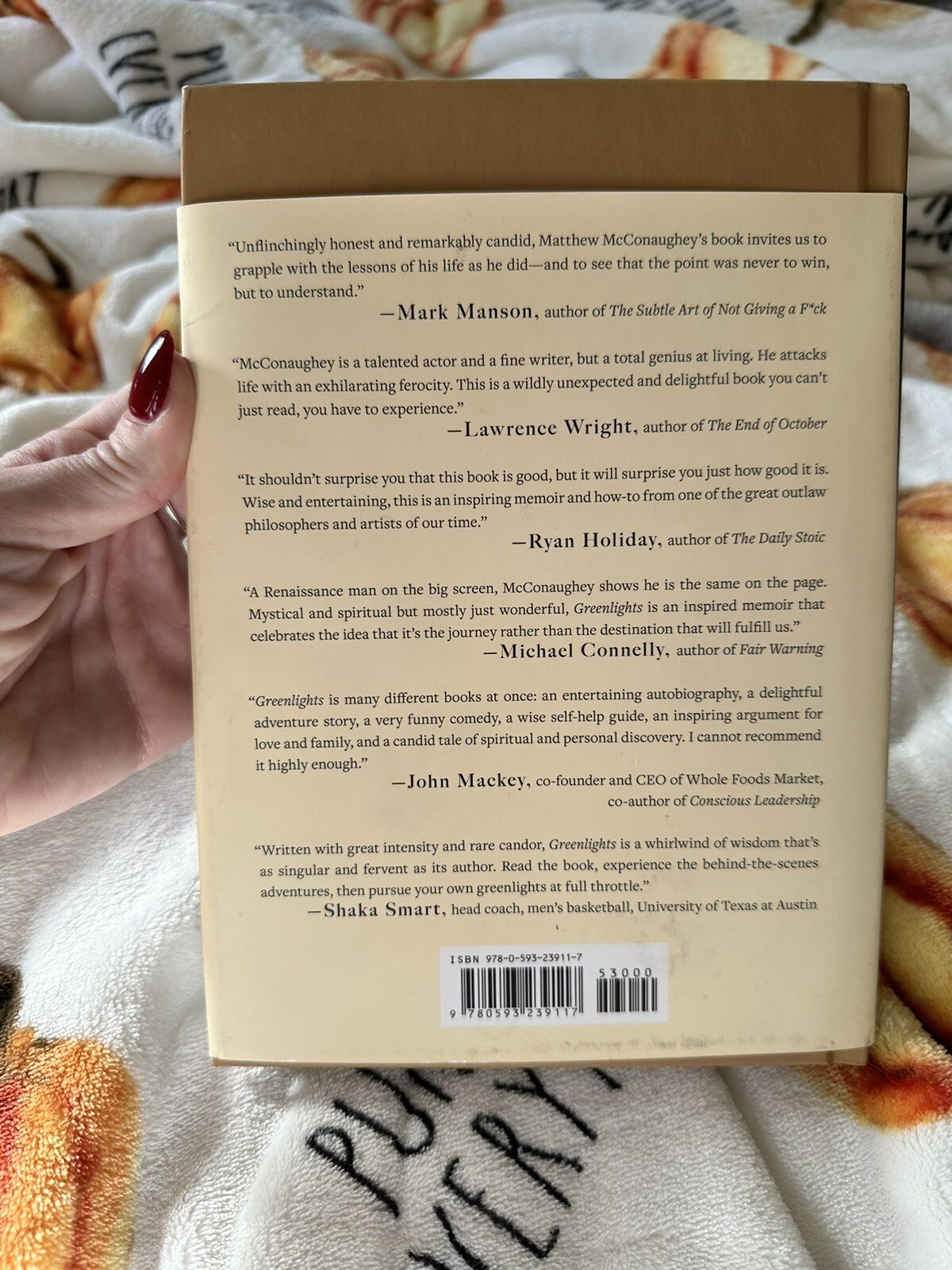 SIGNED!! Greenlights by Matthew McConaughey Autograph True 1st Edition