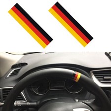 2X Car Body Steering Wheel Strip Racing Germany Flag Styling Sticker Universal