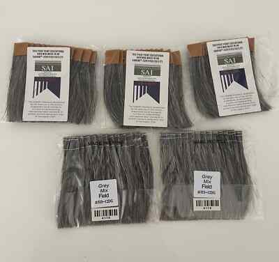 Lot of 5 Pivot Point Dark Gray Hair Swatch Sets (12 Pieces Each) - 60 pcs total