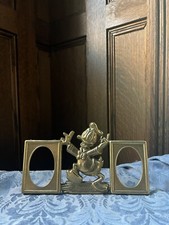 Vintage Disney Brass Donald Duck Double Picture Frame