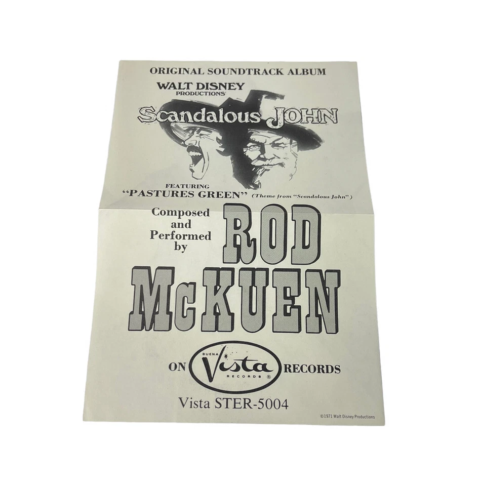 Walt Disney Scandalous John Promotional Use Only Vinyl Buena Vista Records 1971 Foto 3 de 4