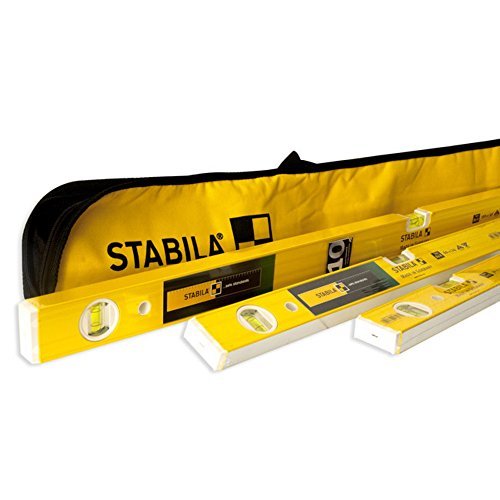 Wasserwaage Set STABILA® - PRO SET 80 AS, 4-teiliges Wasserwaagen-Set: 120 Cm / 60 Cm / 30 Cm / Tasche, Verstärktes Alu-Profil, Integrierte Rutsch-Stopper, Made In Germany Wasserwaagen Set