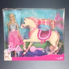 2009 VINTAGE MATTEL BARBIE PRINCESS PARTY DOLL+PINK FASHION HORSE PLAYSET #T3953